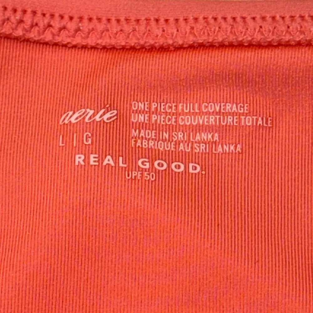 NWT Aerie Coral One-Piece Swimsuit with Cutout Design, Large - Picture 6 of 7